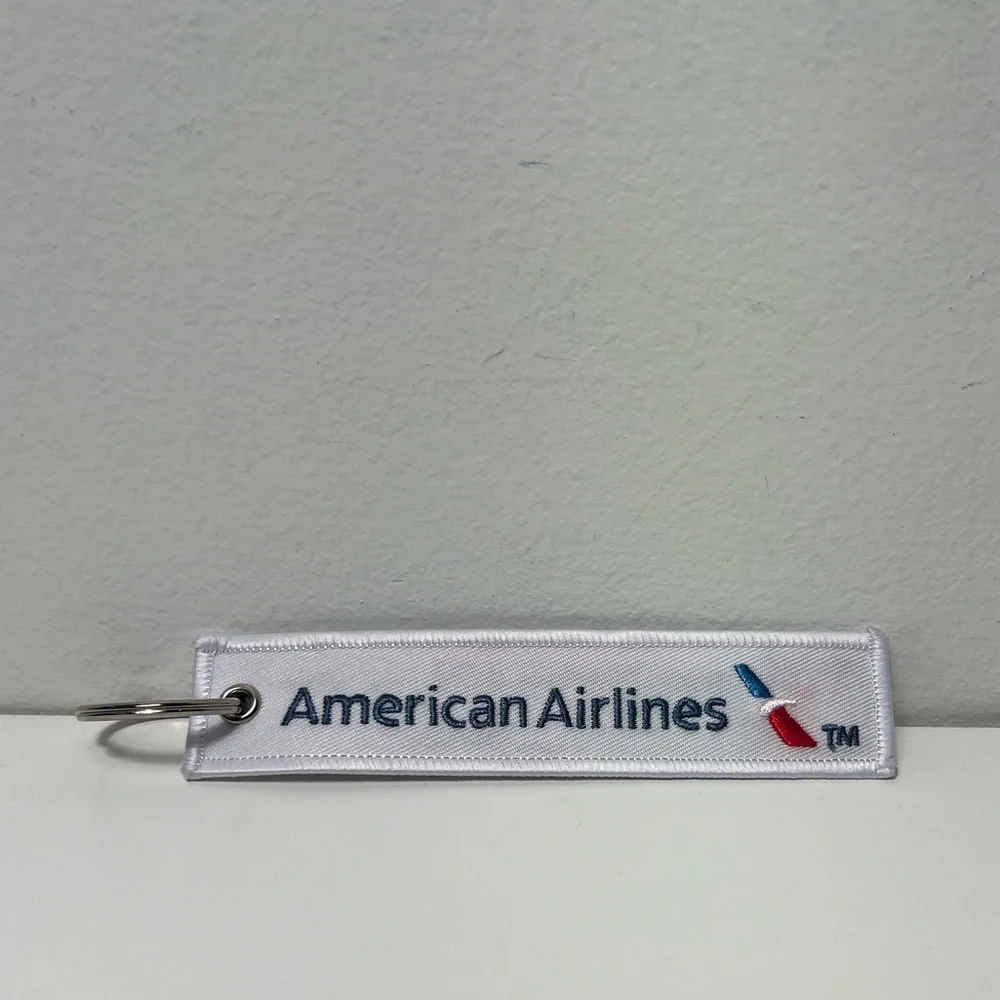 American Airlines AA Flight Attendant Crew Luggage Travel Bag Tag Keychain